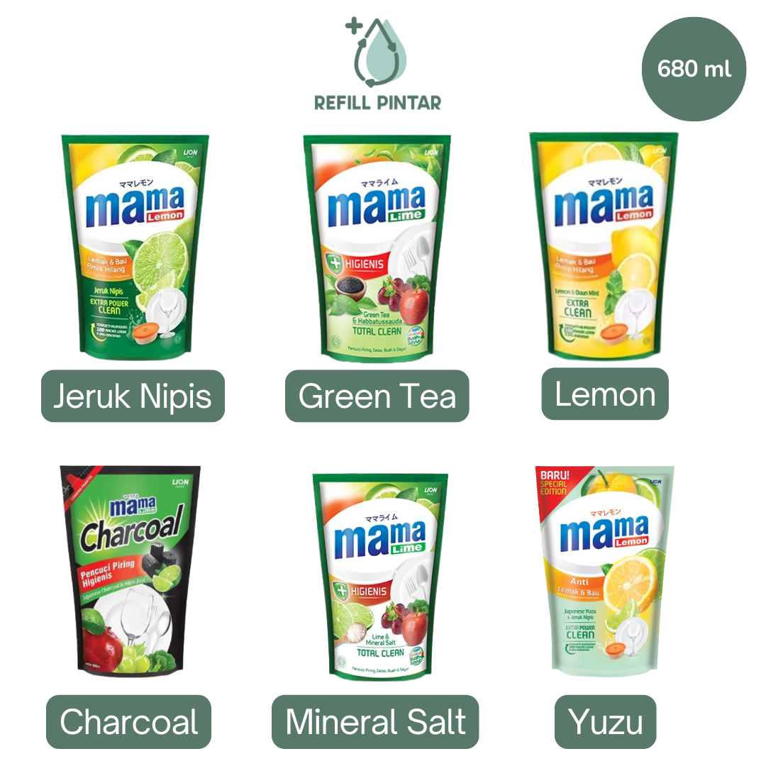 Mama Lemon Dishwashing Liquid Refill 680ml