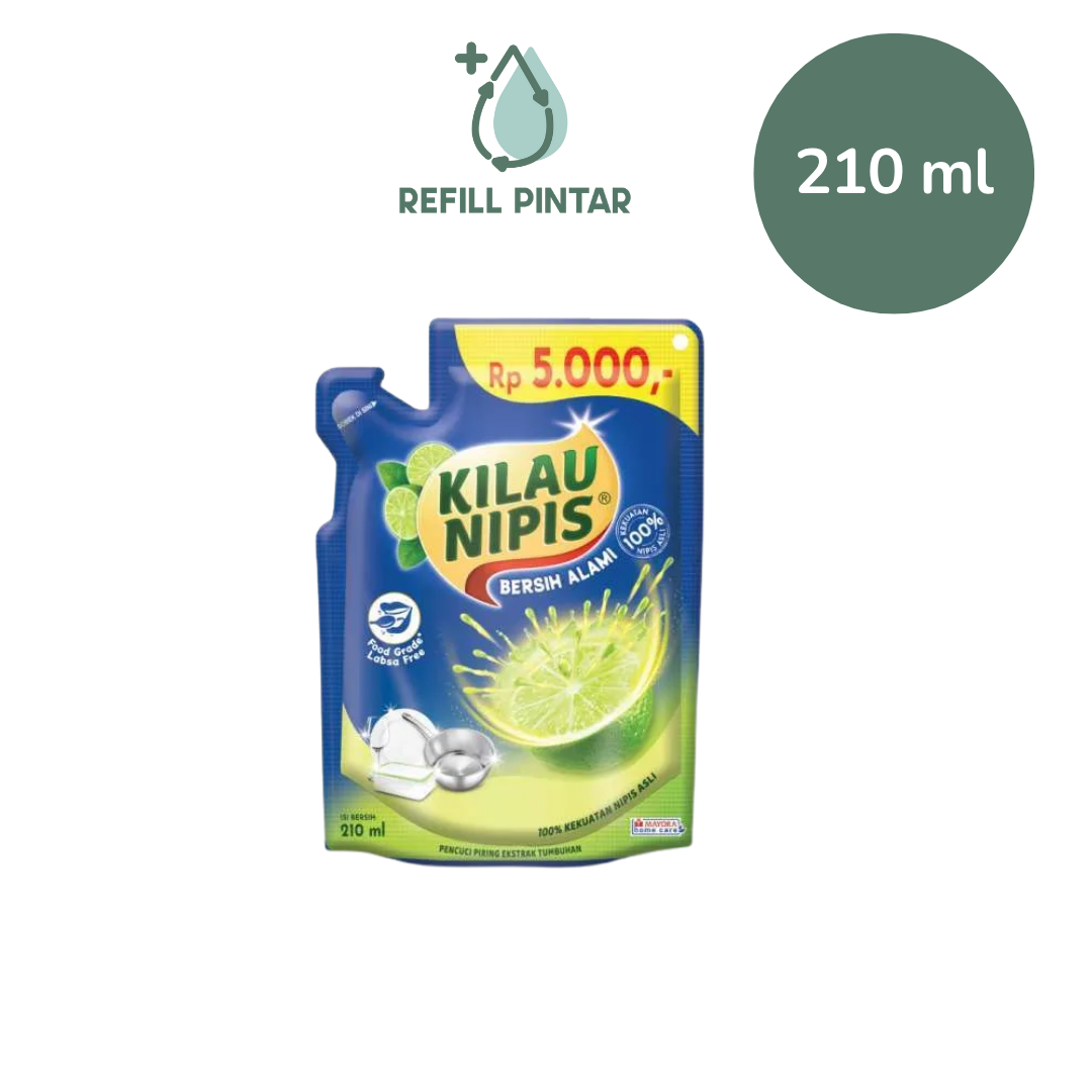 Kilau Nipis Dishwashing Liquid Refill 210ml