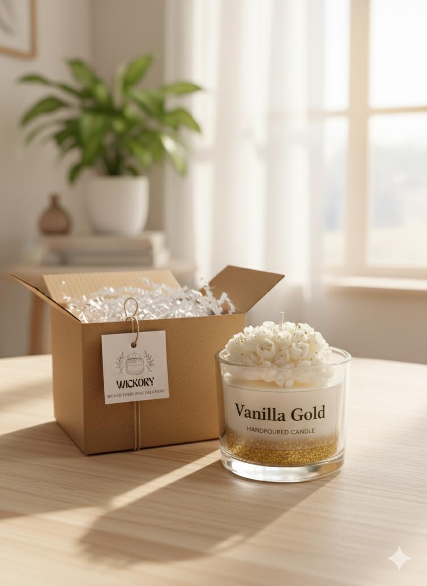 Wickory Vanilla Gold Candle