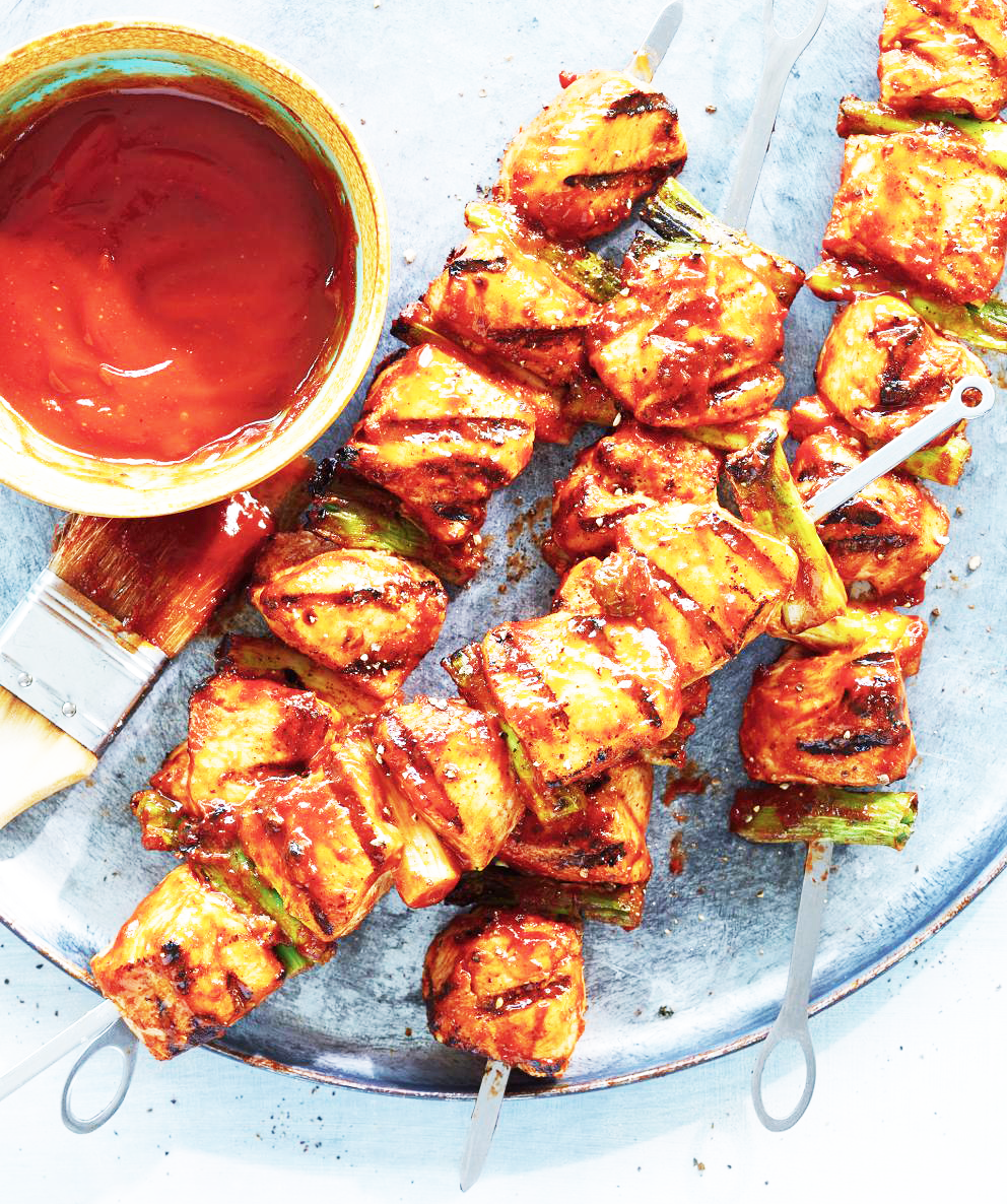 Brochettes de poulet grillées