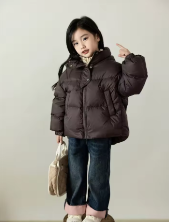 Children's Brown Puffer Jacket