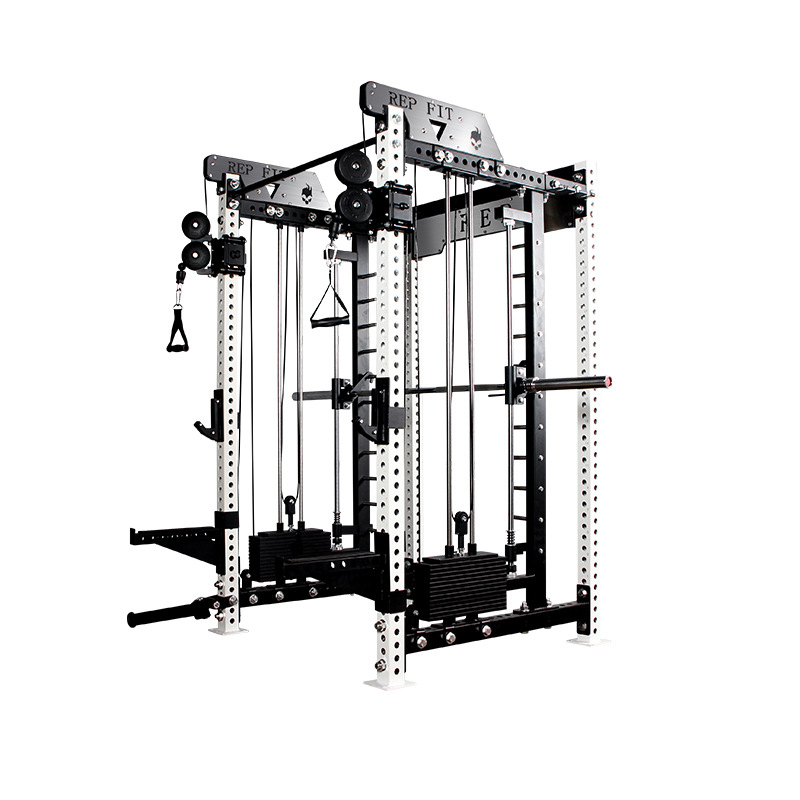 Multi-Function Smith & Rep Training Rack – Bench Press and Squat Strength Machine