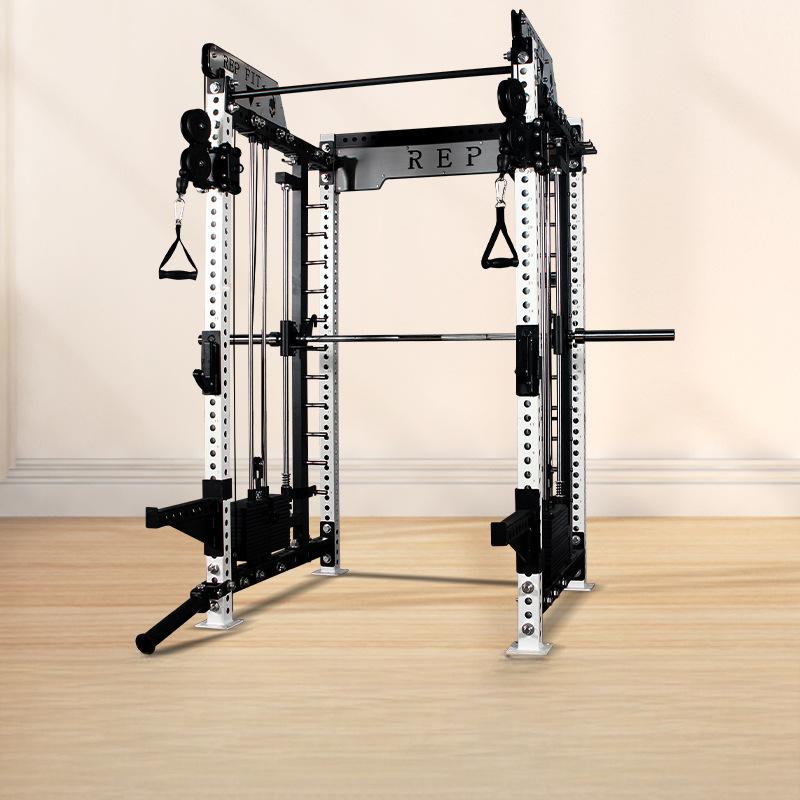 Multi-Function Smith & Rep Training Rack – Bench Press and Squat Strength Machine