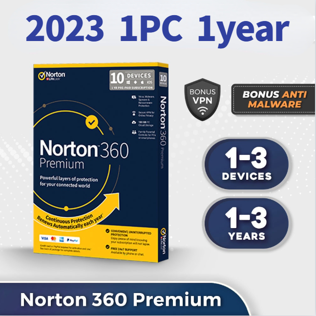 Norton 360 Premium – Licence annuelle pour 1 PC