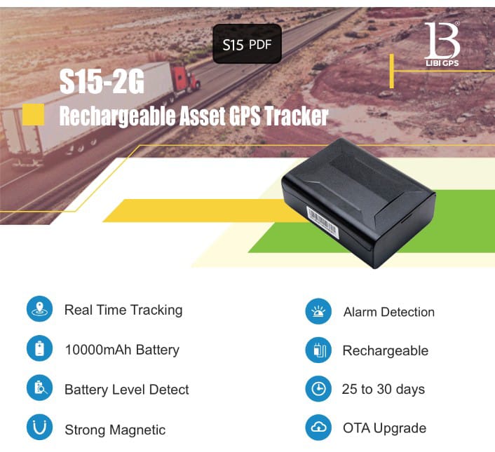 S15-2G Rechargeable Asset GPS Tracker