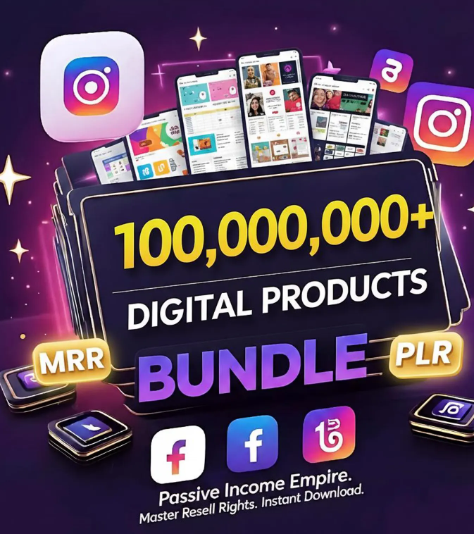 100 Million Digital Products PLR Bundle: Master Resell Rights, Passive Income