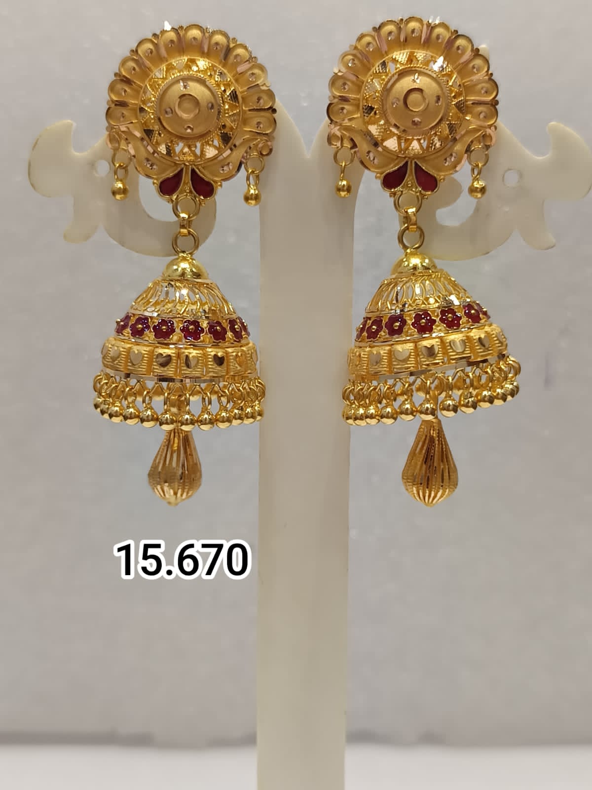 Traditional Gold Jhumka Earrings