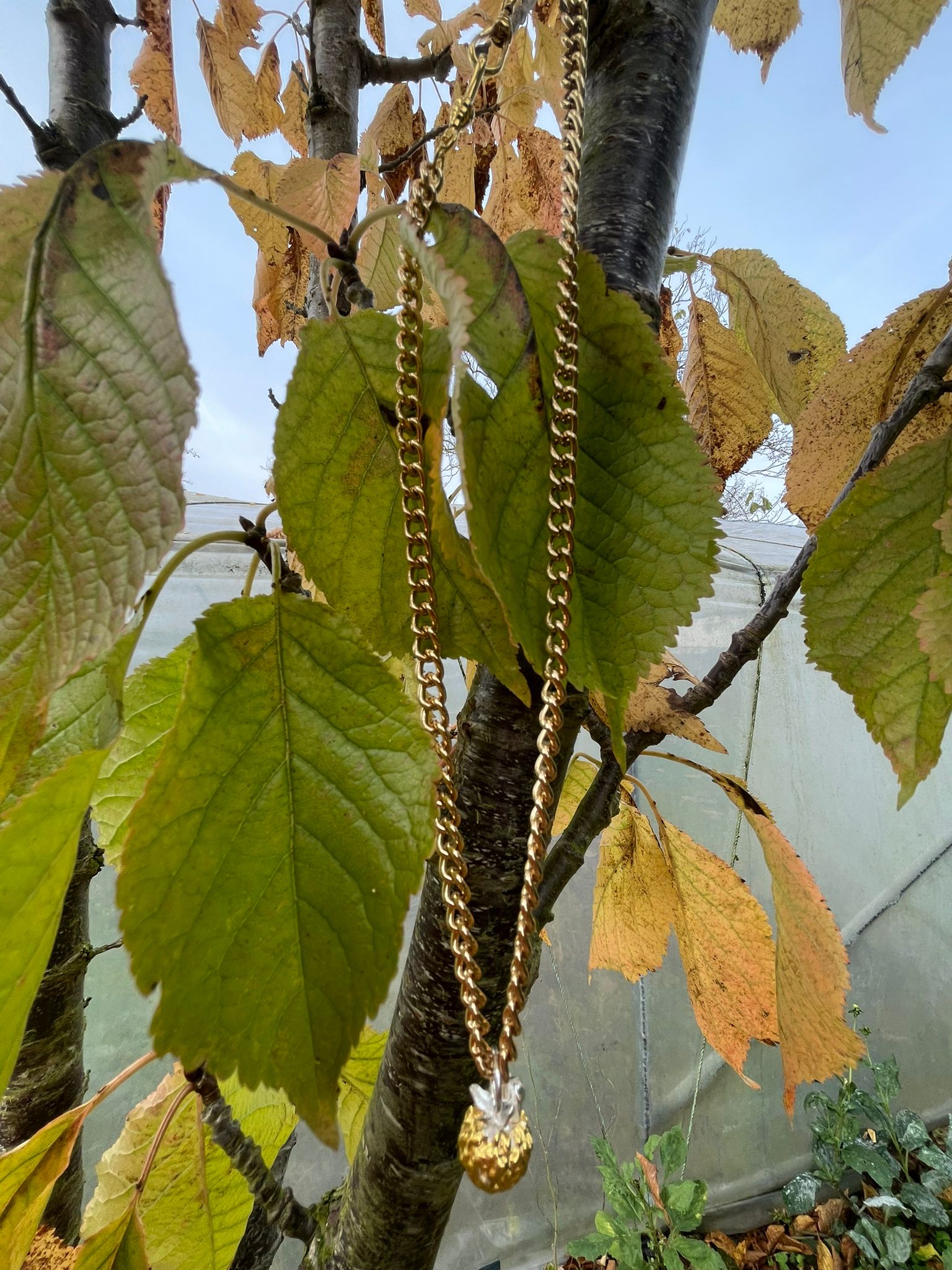 Gold Plated Strawberry Necklace