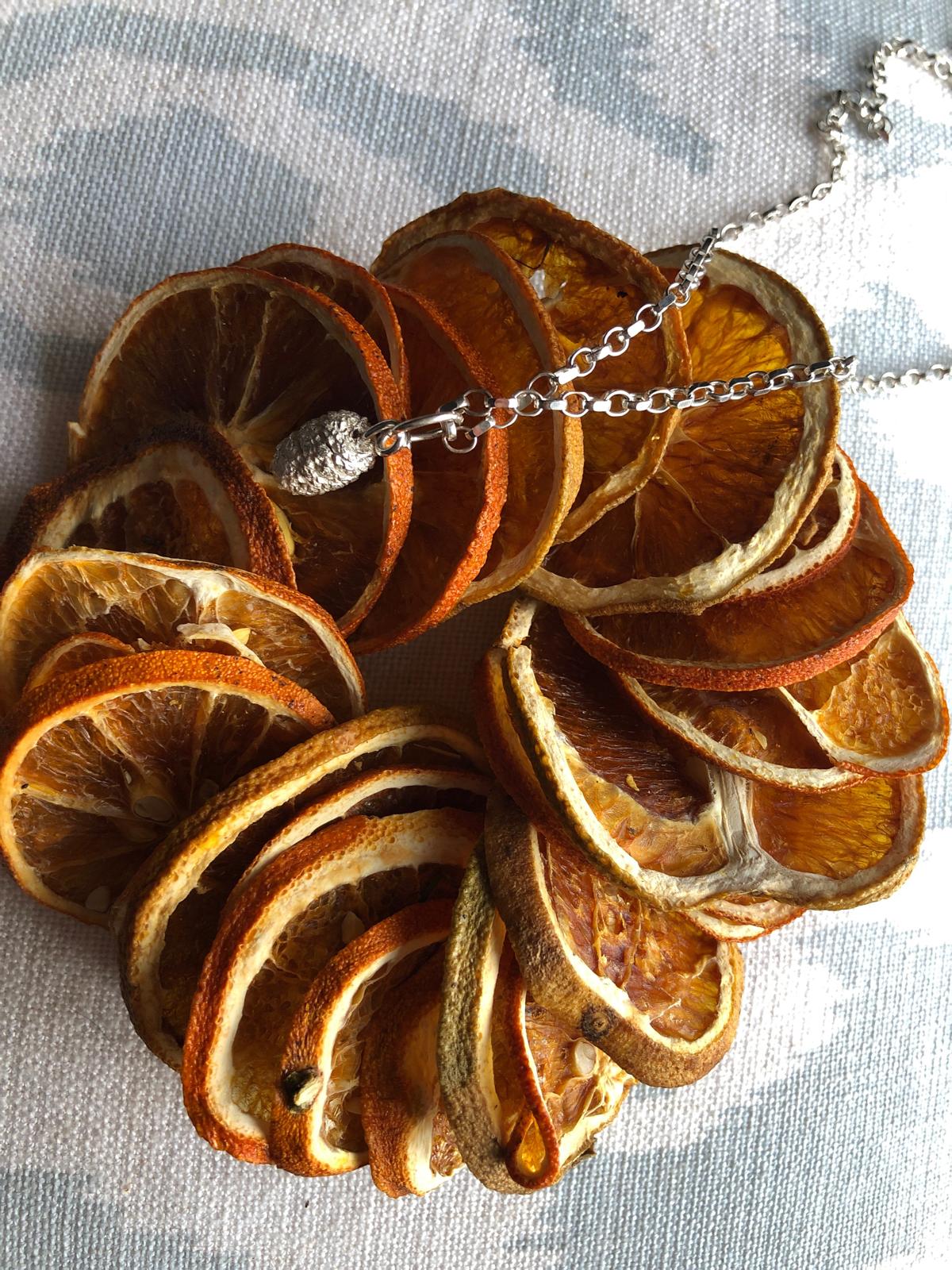 Conifer / Pine Cone Silver Necklace