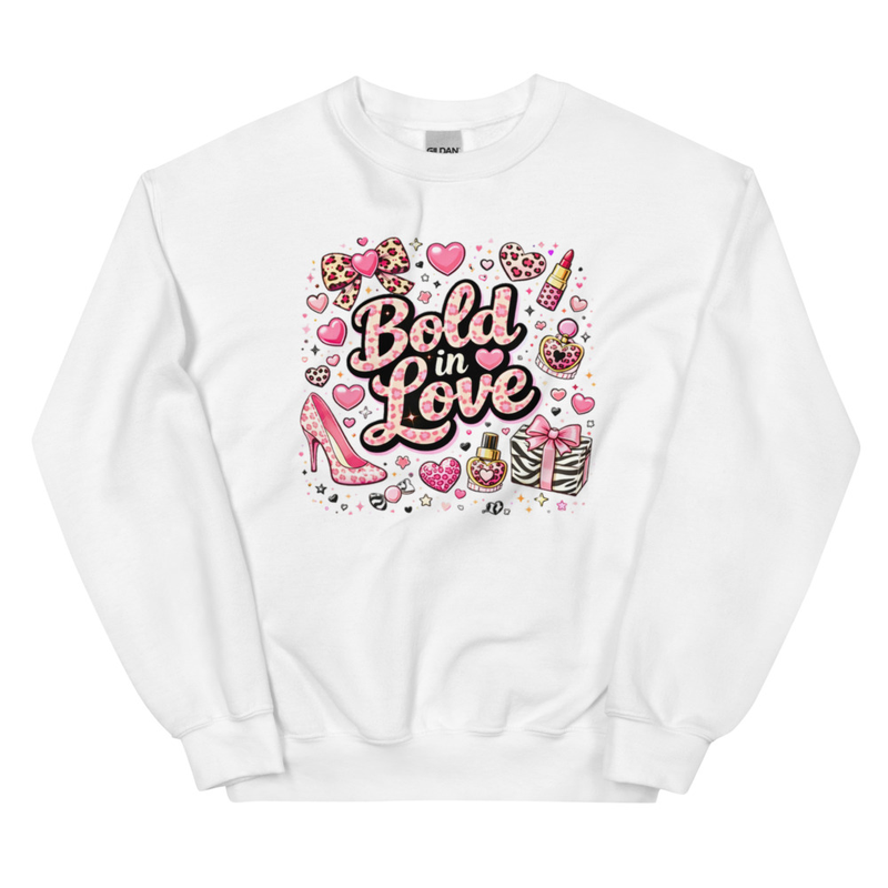 Valentine Sweatshirt – Cute Girly Valentine Graphic Crewneck for Teens & Women