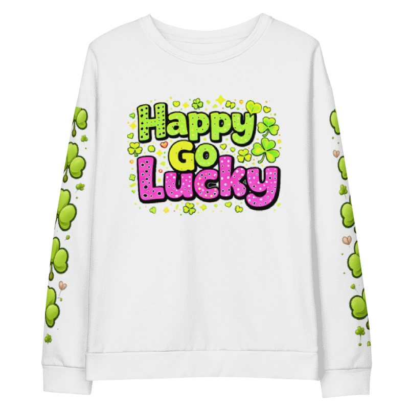 St. Patrick’s Day Sweatshirt | Cute Shamrock Clover Sweater | Trendy Irish Green Lucky Pullover I Gift for Her