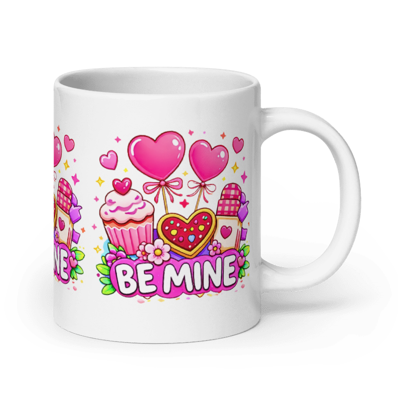 Cute Kawaii Heart Mug | Romantic Valentine’s Day Gift for Her, Girlfriend, Wife or Bestie I Valentine Romatic Love Gift for Her