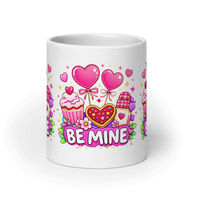 Cute Kawaii Heart Mug | Romantic Valentine’s Day Gift for Her, Girlfriend, Wife or Bestie I Valentine Romatic Love Gift for Her