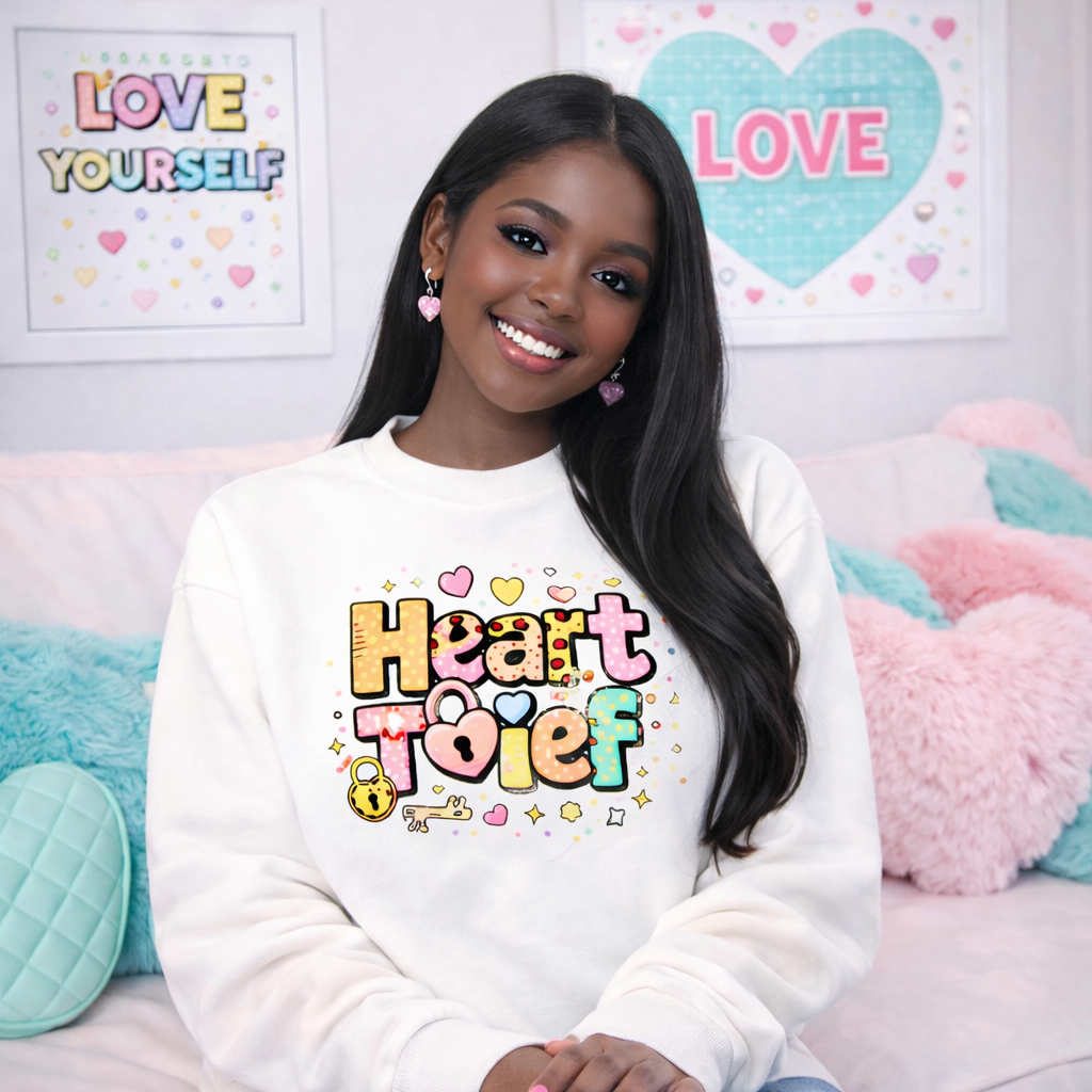 Valentine Sweatshirt – Cute Girly Valentine Pullover I Valentine Sweater Gift for Her