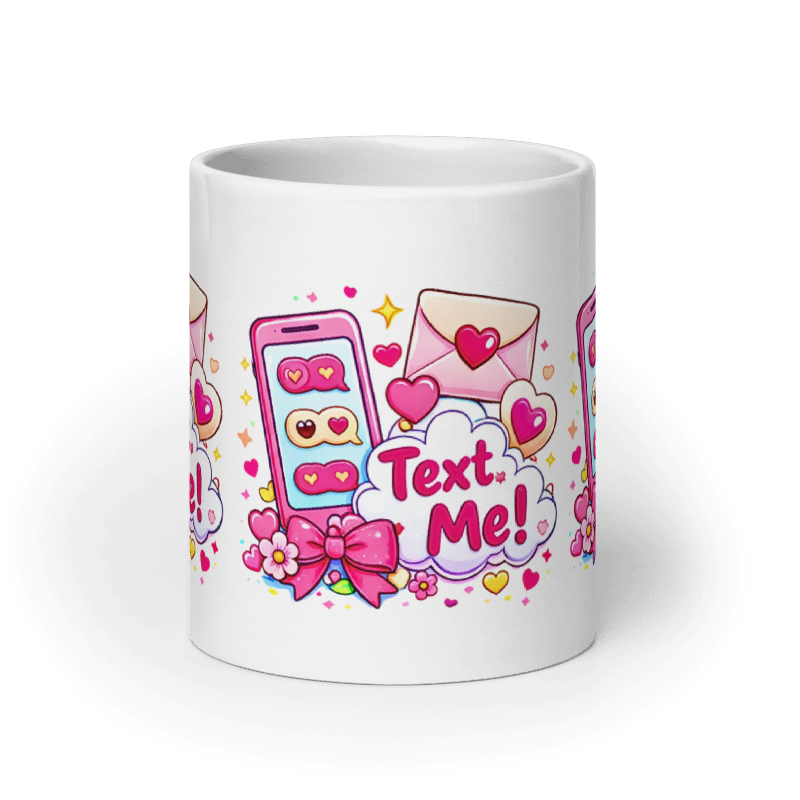 Cute Valentine Mug – Kawaii Pink Heart Coffee Cup | Flirty Gift for Teens & Couples I Valentine Gift for Her