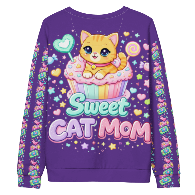 Sweet Cat Mom Sweatshirt – Cute Kawaii Cat Lover Pullover for Cat Moms
