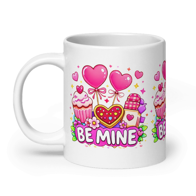 Cute Kawaii Heart Mug | Romantic Valentine’s Day Gift for Her, Girlfriend, Wife or Bestie I Valentine Romatic Love Gift for Her