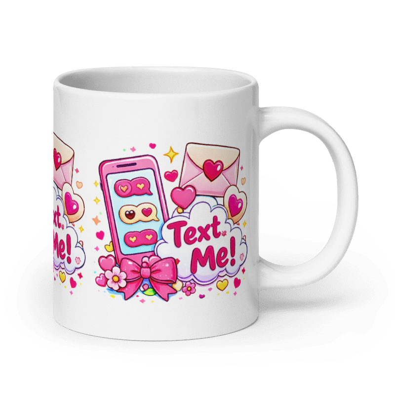 Cute Valentine Mug – Kawaii Pink Heart Coffee Cup | Flirty Gift for Teens & Couples I Valentine Gift for Her