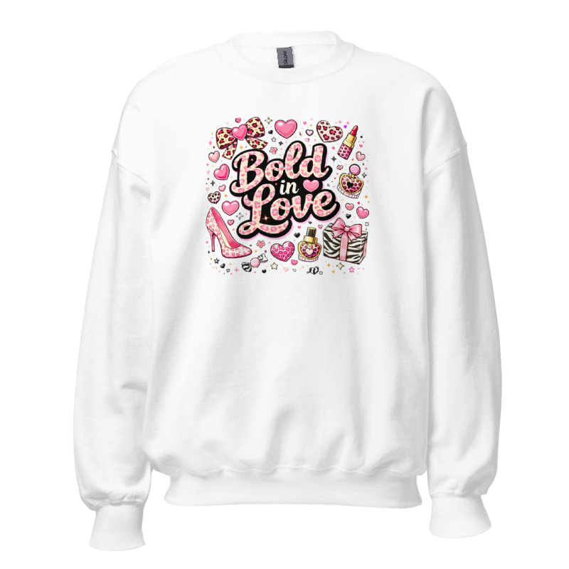 Valentine Sweatshirt – Cute Girly Valentine Graphic Crewneck for Teens & Women