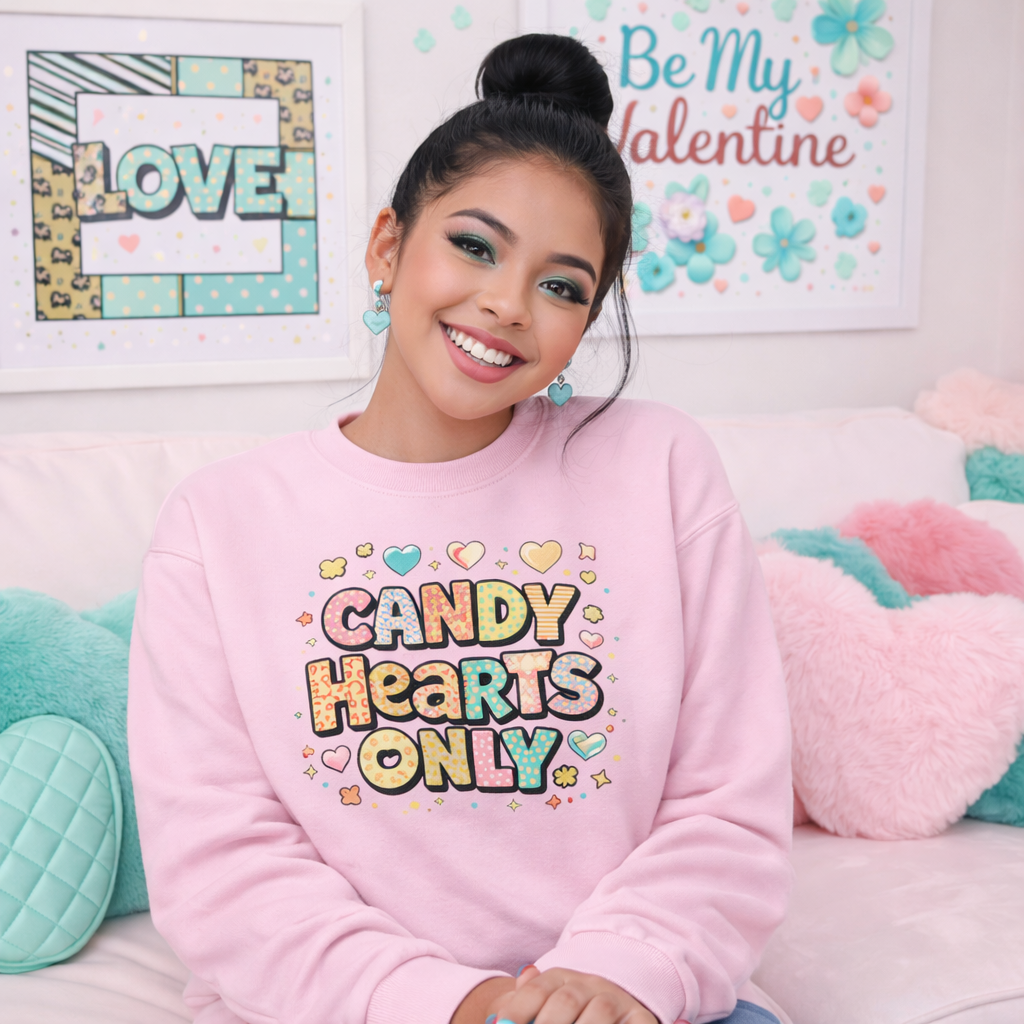 Cute Valentine Sweatshirt for Women & Teens I Valentine Gift for Her