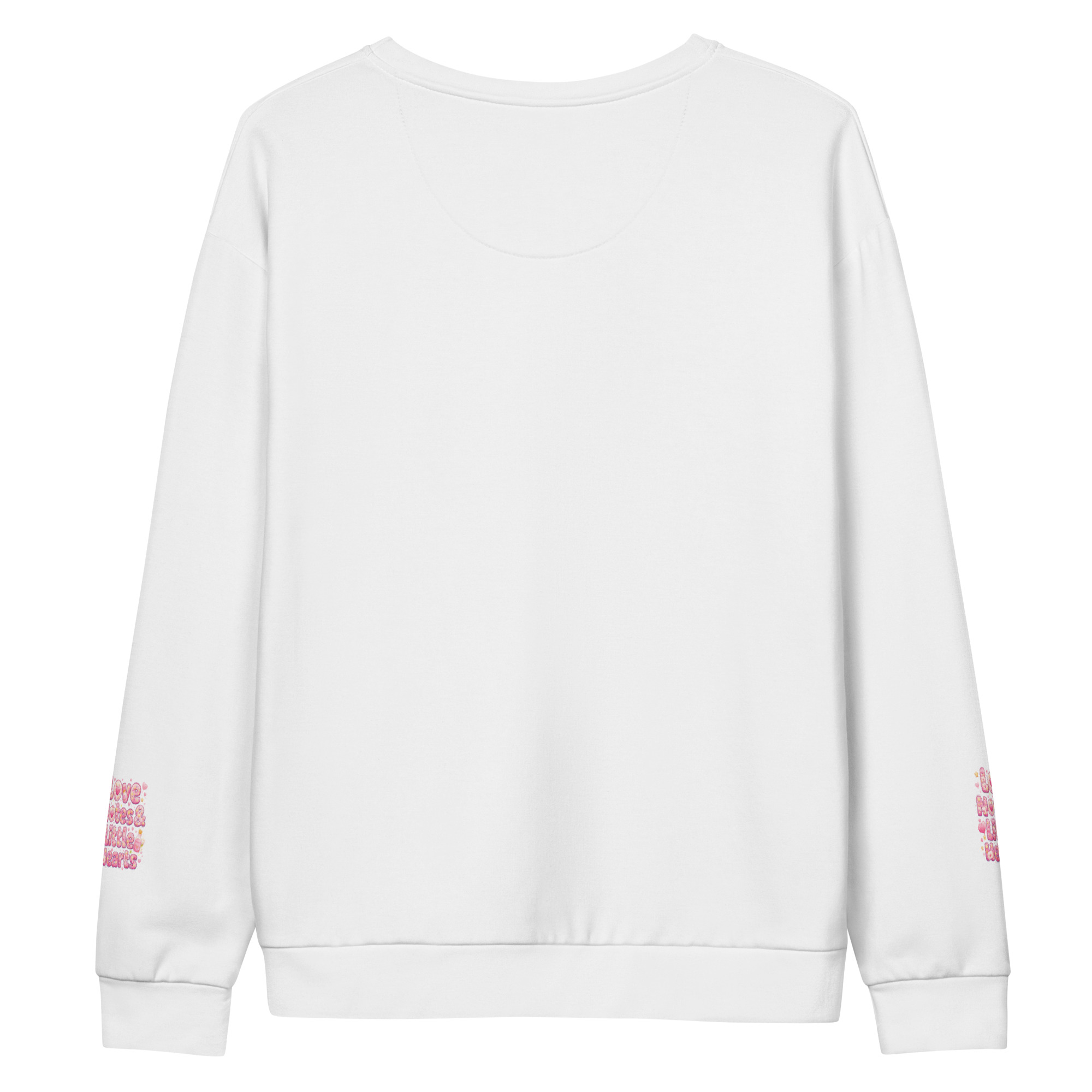 Cute Valentine Aesthetic Cozy Pink Graphic Sweater with  Love Notes & Little Hearts I Valtentine Gift for Her