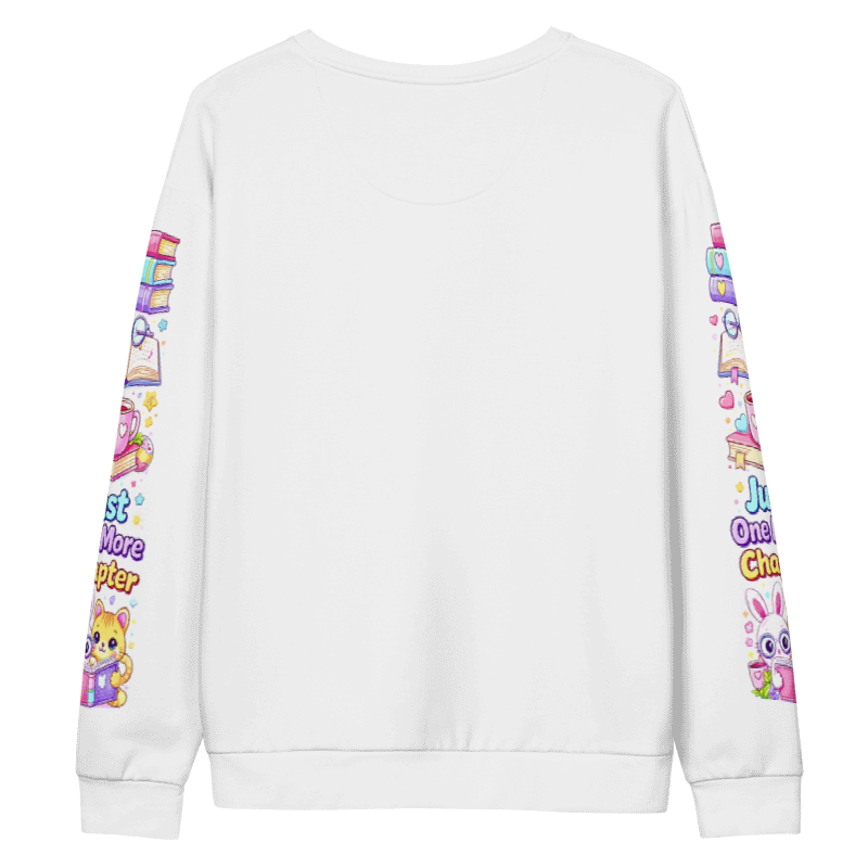 Cute Sweatshirt – Kawaii Book Lover Crewneck, Cozy Reader Gift, Pastel Bookish Outfit I Gift for Book Lovers