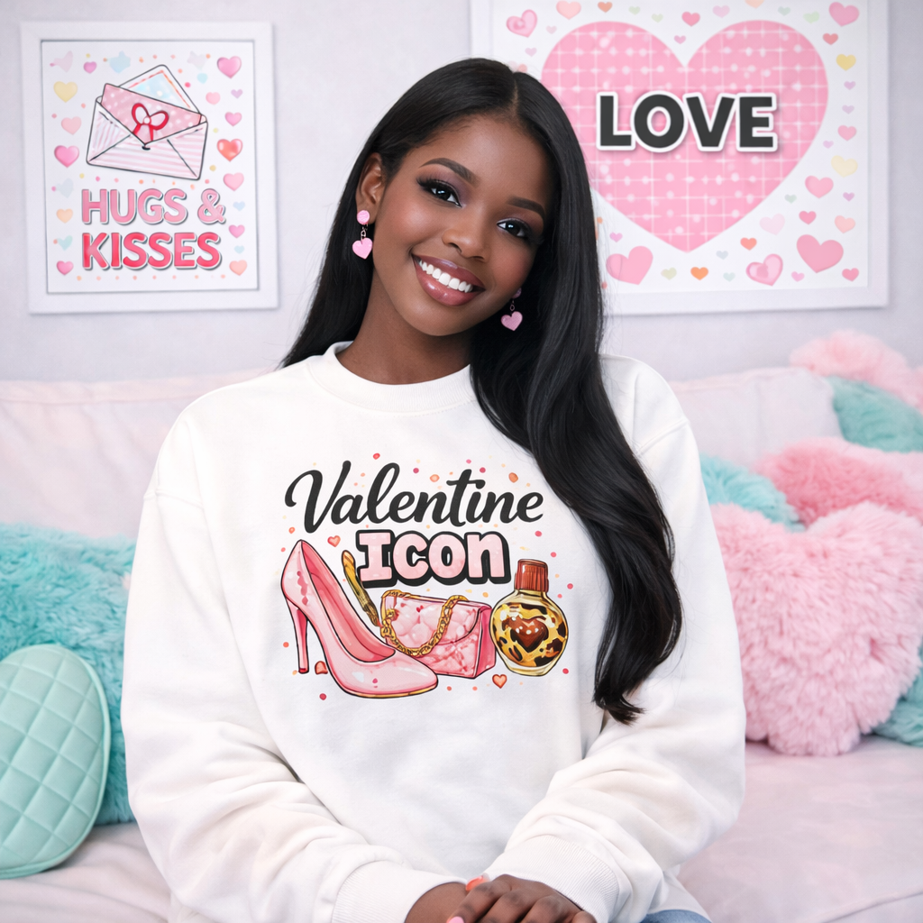 Cute Girly Valentine Crewneck I Valentine Gift for Her I Valentine Sweater