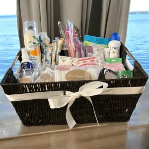 Bathroom Amenities Basket, Wedding Bathroom Basket, Toiletries Basket for Events, Bridal Bathroom Basket, Wedding Essential Kit, Bat Mitzvah