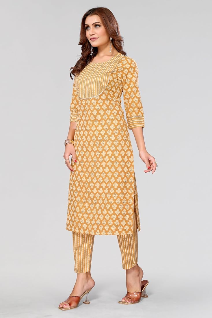 Printed Cotton Kurti Set