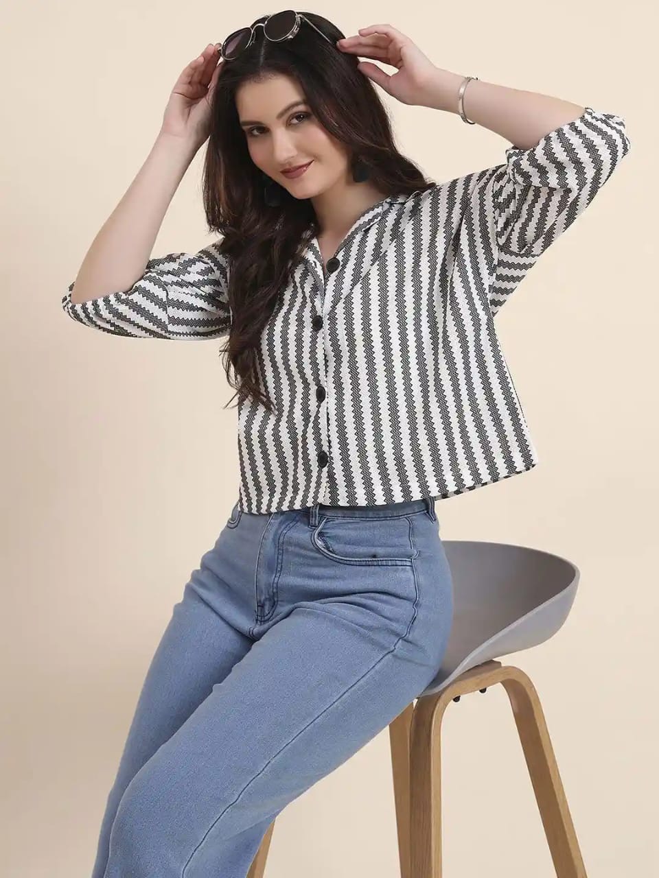 Striped Button-Down Shirt