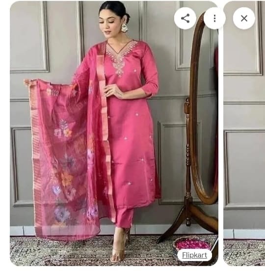 Pink Embroidered Kurta Set