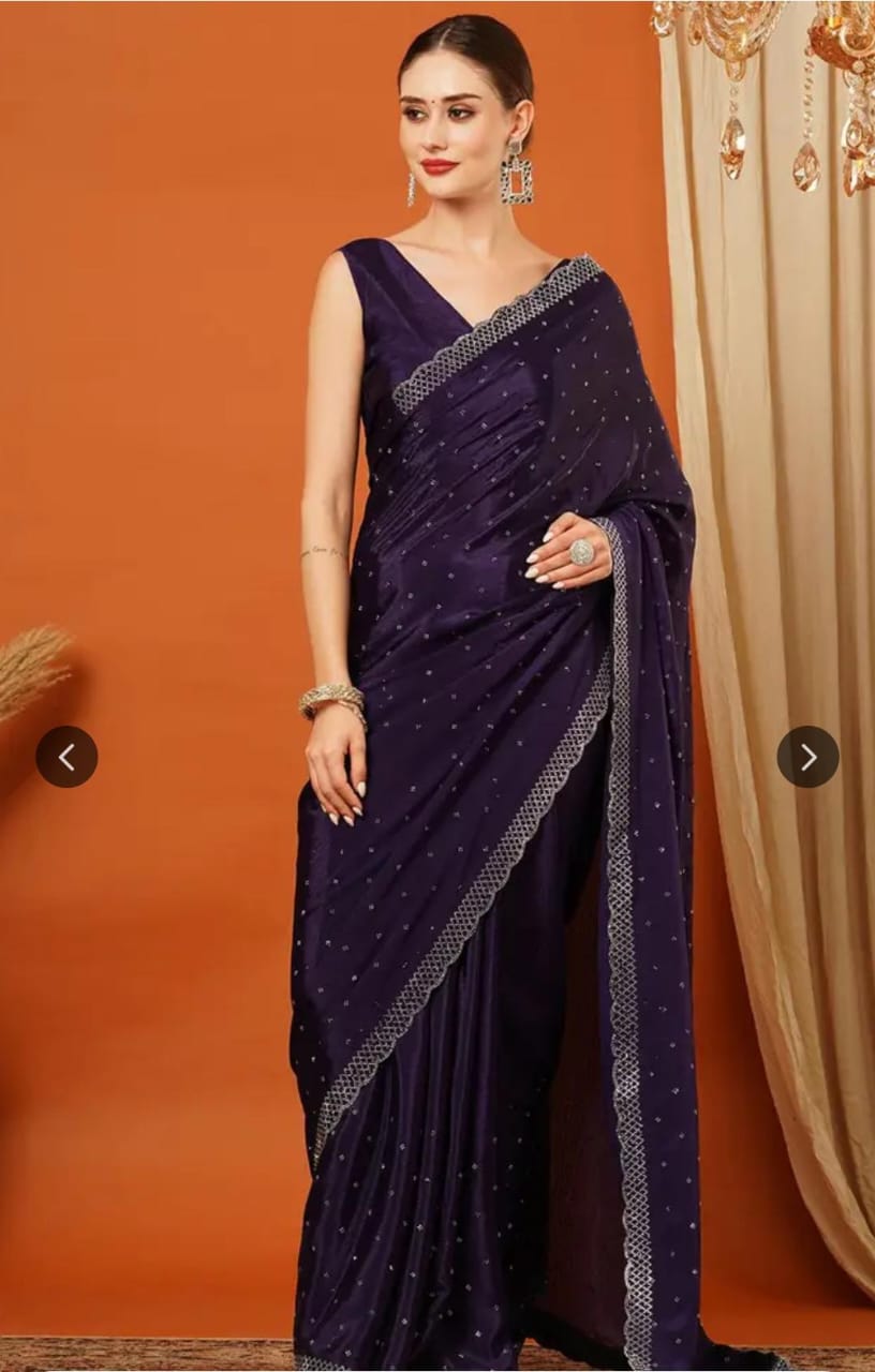 Elegant Navy Blue Saree