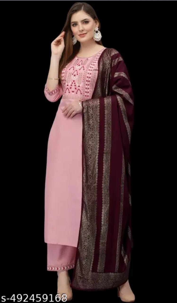 Elegant Pink Silk Saree