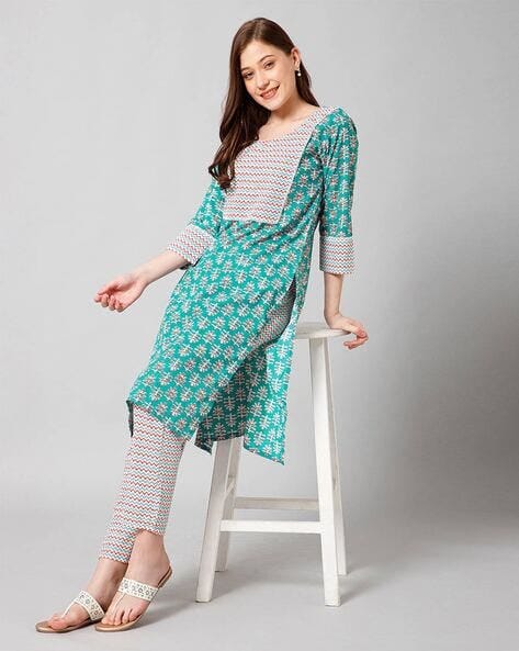 Printed Cotton Kurta Set