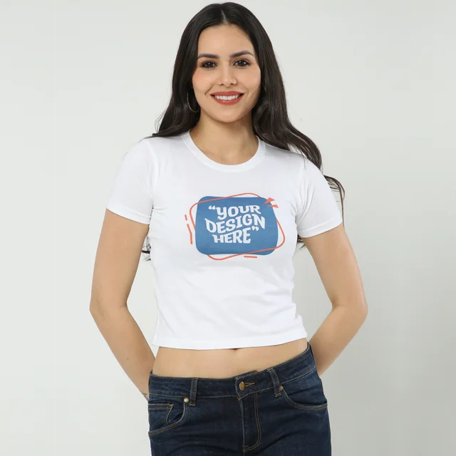 Customizable White Crop Top