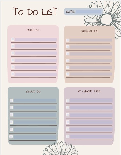 Digital Fillable To-Do List