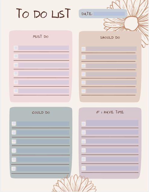 Digital Fillable To-Do List