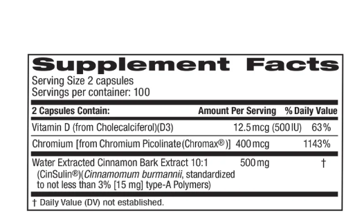 trunature CinSulin Cinnamon Concentrate Capsules