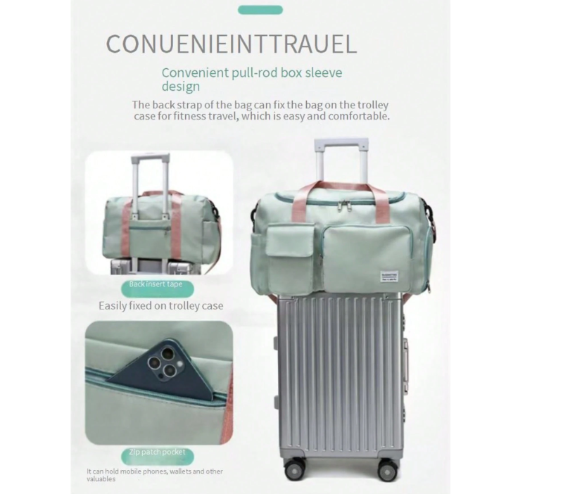 Travel Duffel Bag with Shoe Compartment