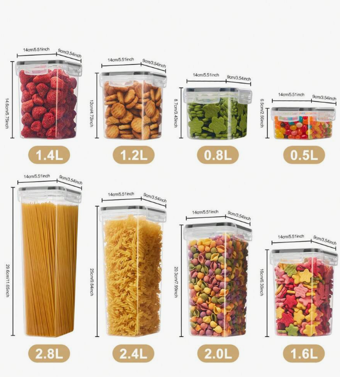 Airtight Stackable Food Storage Containers