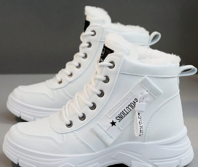 White High-top Winter Boots