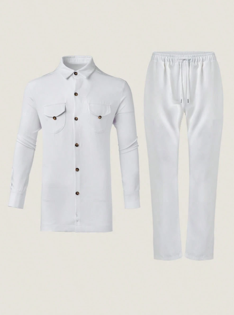 Men’s White Formal Two-Piece Set