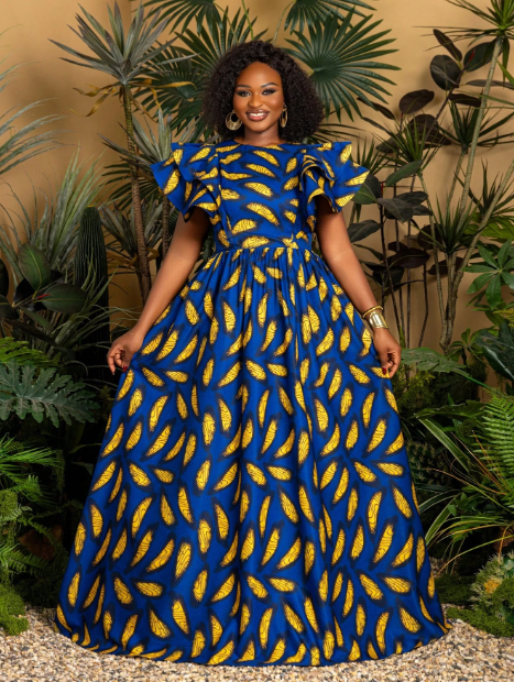 African Print Maxi Dress