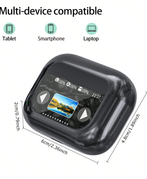 HITOZON Wireless Earbuds with Touchscreen Case