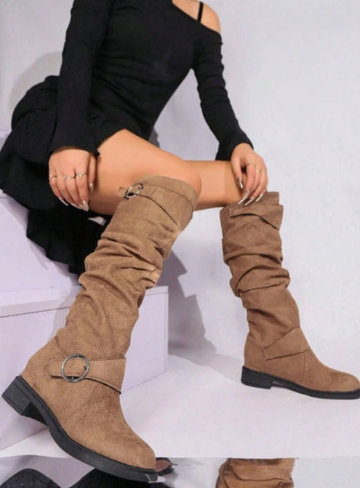 Women's suede knee-high boots