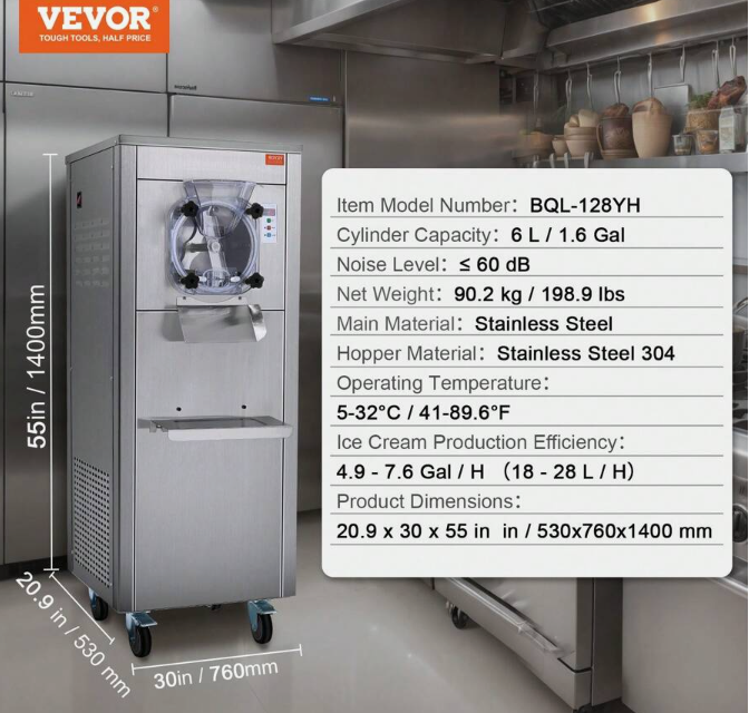 Commercial Soft Serve Ice Cream Machine