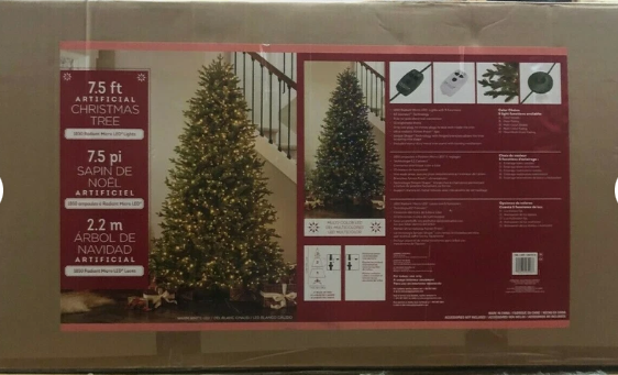 7.5’ Pre-Lit Micro LED Artificial Christmas Tree Winter 1850 Radiant LED Lights