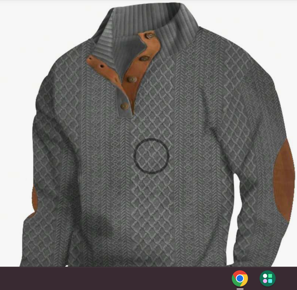 Men's Knitted Gray Sweater