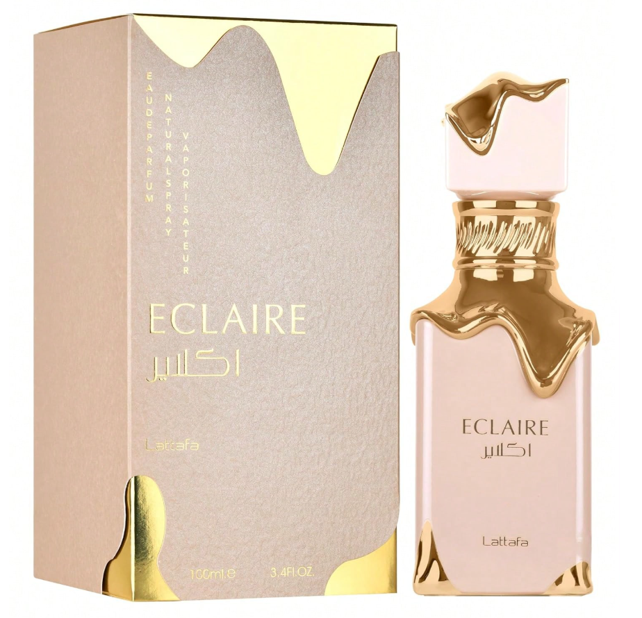 Lattafa Eclaire Eau De Parfum For Women – 3.4 Oz | Sweet Gourmand Floral Scent With Caramel