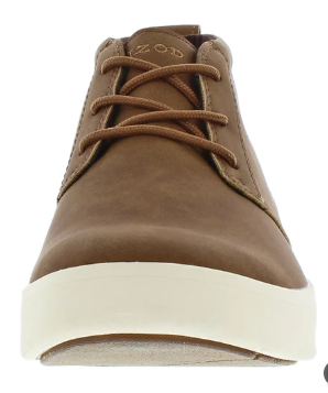Brown casual mid-top sneaker